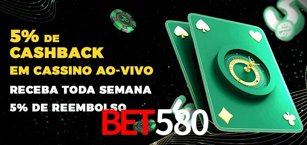 Promoções do cassino ao Vivo bet580